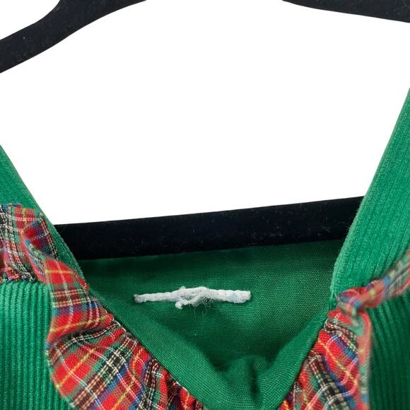 Vintage Betti Terell Scotty Dog Embroidered Corduroy Plaid Jumper 18-24 Months - Picture 5 of 6